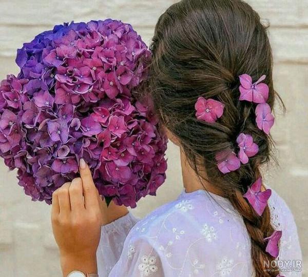عکس دختر با گل برای پروفایل عکس دختر با گل برای پروفایل