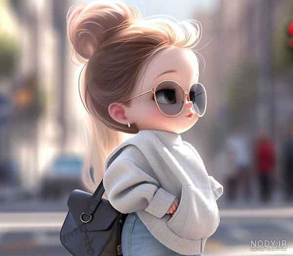 عکس دختر بچه انیمیشنی بانمک و کیوت برای پروفایل