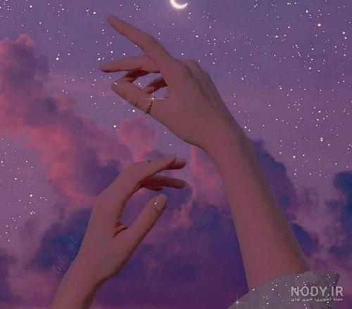 عکس دخترانه بنفش کیوت