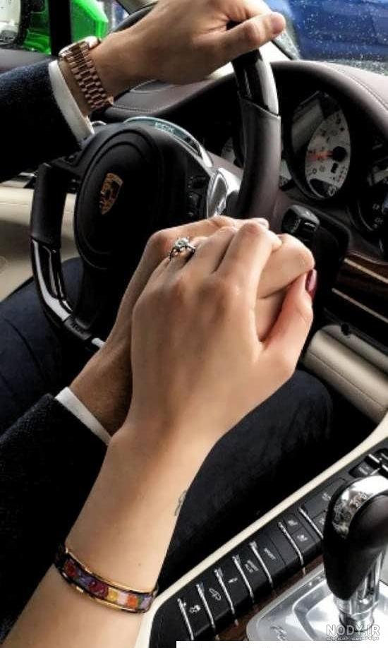 عکس دست دونفره طبیعی تو ماشین