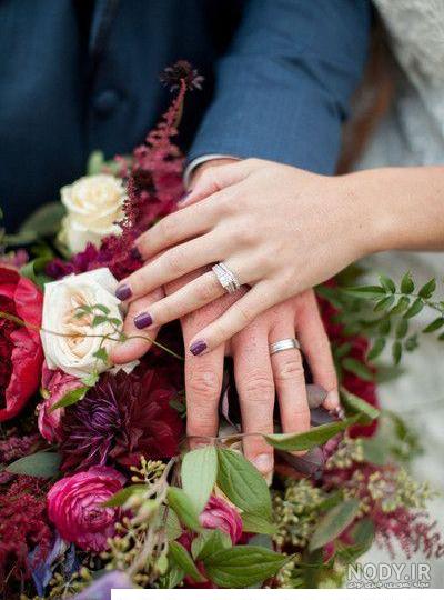 عکس دسته گل حلقه ای عروس - عکس نودی