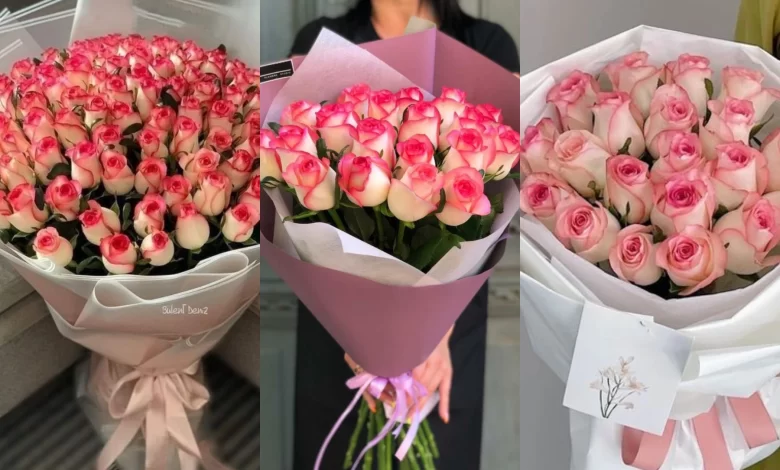 عکس دسته گل سفید رز عکس دسته گل سفید رز
