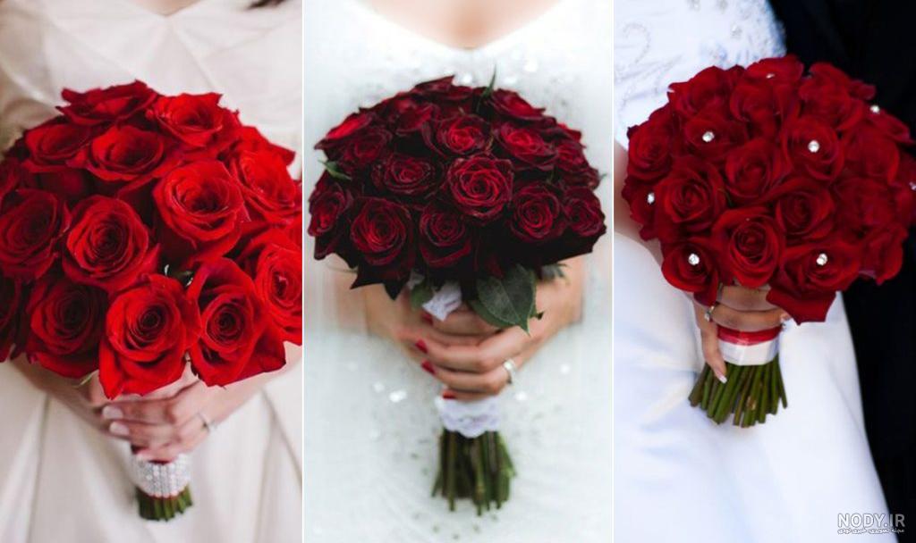 عکس دسته گل عروس با گل شیپوری