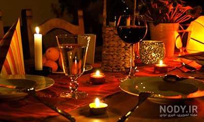 عکس سفره شام دونفره عکس سفره شام دونفره