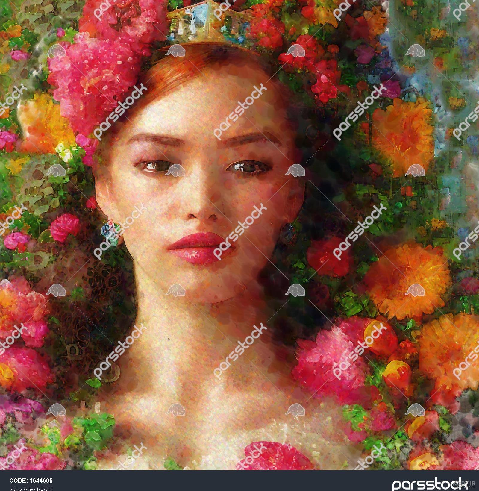 عکس طراحی چهره دختر غمگین - عکس نودی
