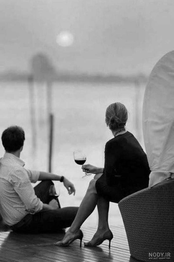 عکس عاشقانه دونفره سیاه سفید اینستا