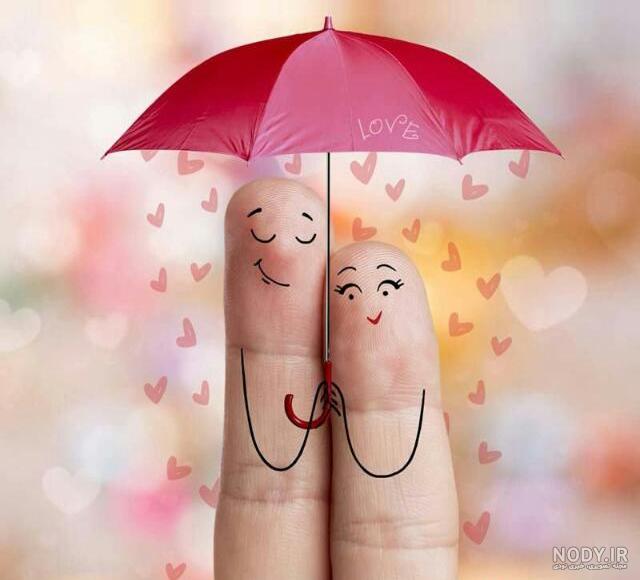 عکس های عاشقانه زیر بارون
