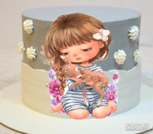 عکس فانتزی دخترانه برای روی کیک