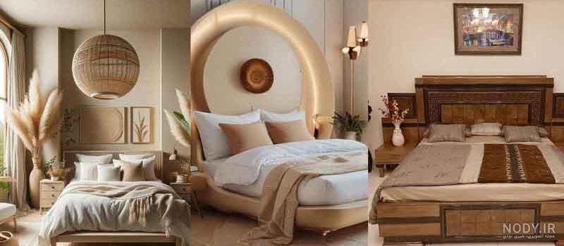 عکس مدل تخت خواب دونفره شیک جدید
