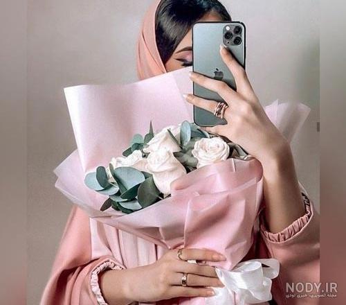 عکس پروفایل دخترانه جلو آینه بدون متن + استوری