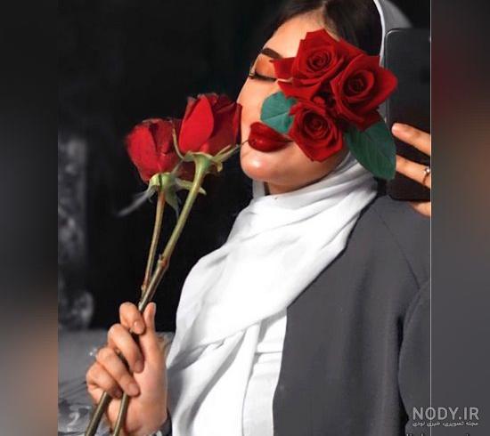 عکس پروفایل دسته گل در دست دختر عکس پروفایل دسته گل در دست دختر