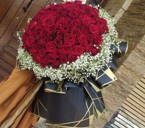 عکس پروفایل دسته گل رز قرمز