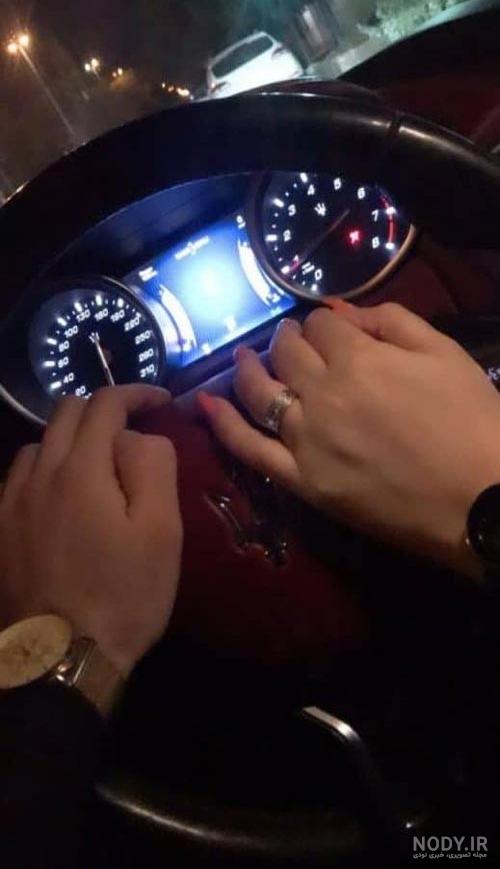 ژست عکس دو نفره در ماشین ژست عکس دو نفره در ماشین