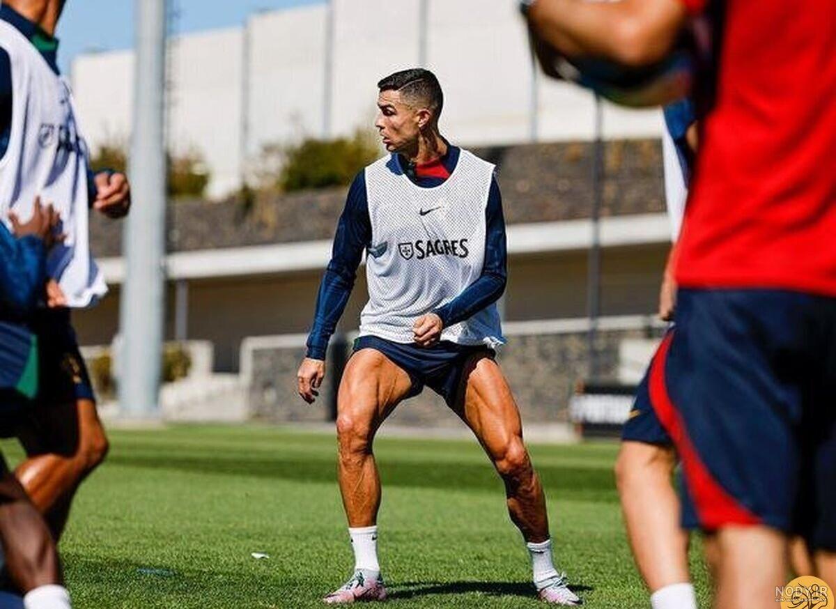 پای رونالدو بدون کفش