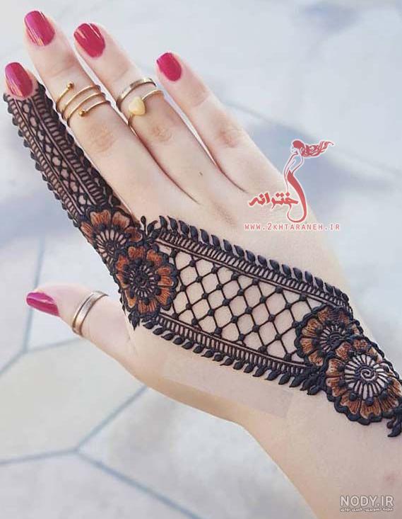 تصاویر انواع طرح حنا روی دست جدید و بسیار زیبا