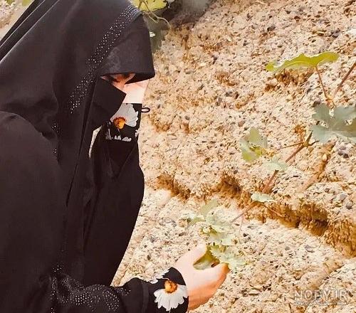 عکس دختر با چادر 1401 | عکس پروفایل دختر چادری در پاییز | عکس دختر چادری از  پشت سر