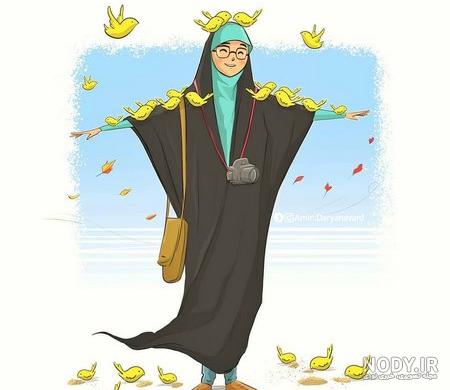 عکس دختر کارتونی زیبا و فانتزی برای پروفایل اینستا و تلگرام