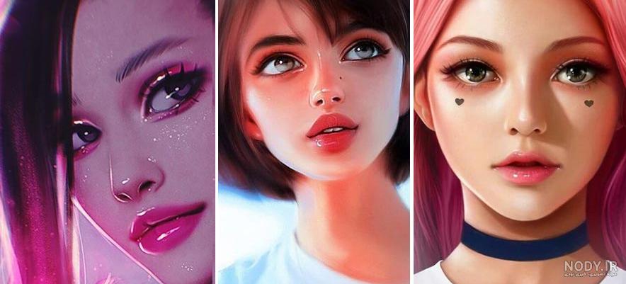 عکس دختر کارتونی زیبا و فانتزی برای پروفایل اینستا و تلگرام