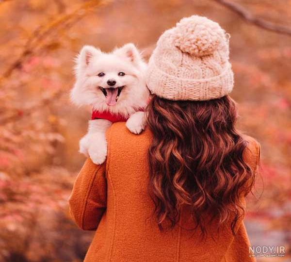 عکس پروفایل سگ پشمالو با دختر برای افراد خوش سلیقه عکس پروفایل سگ پشمالو با دختر برای افراد خوش سلیقه