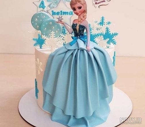 عکس کیک تولد دخترانه آنا و السا