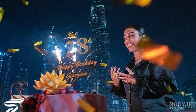 تولد جورجینا در برج خلیفه