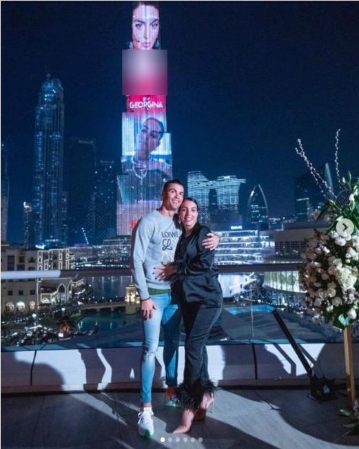 تولد جورجینا در برج خلیفه