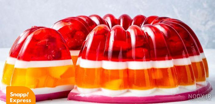 خرید و قیمت ژله رنگین کمان با ژله بستنی از غرفه شیرینی و ژله پردیس