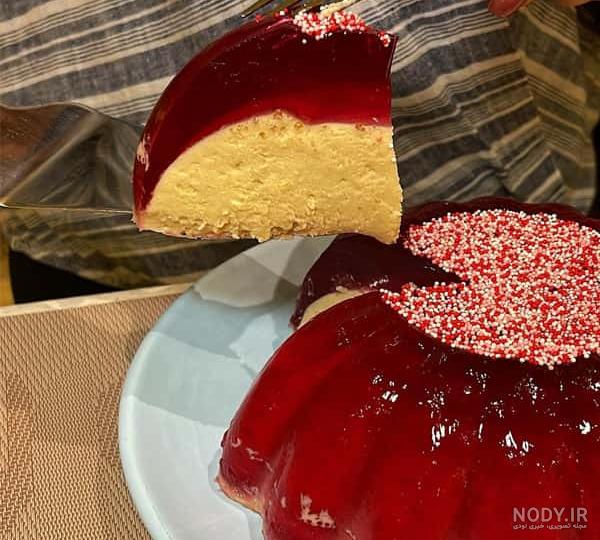 طرز تهیه ژله دو رنگ مجلسی با بستنی طرز تهیه ژله دو رنگ مجلسی با بستنی