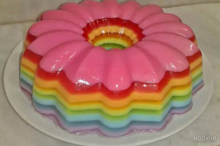 طرز تهیه ژله رنگین کمان