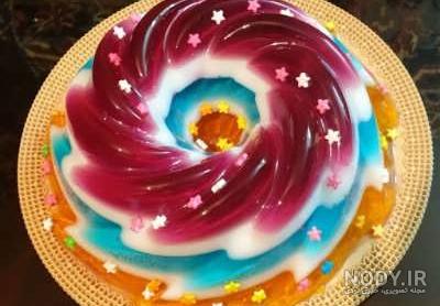 طرز تهیه ژله رنگین کمان