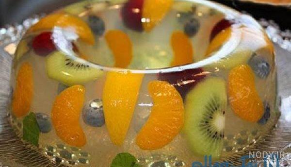 طرز تهیه ژله ویترینی میوه ای برای تابستان طرز تهیه ژله ویترینی میوه ای برای تابستان