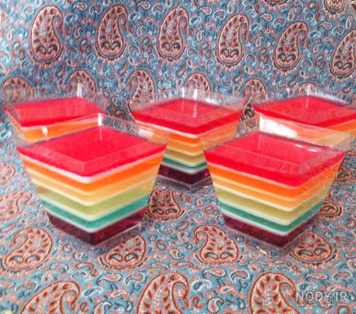 طرز تهیه ژله چند رنگ | صنایع غذایی هلچین