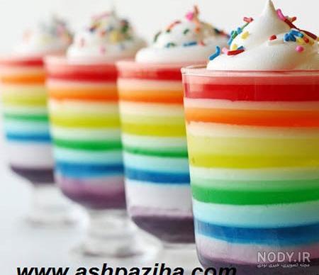 طرزتهیه دسر رنگین کمانی