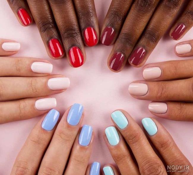 عکس ناخن ژله ای کوتاه عکس ناخن ژله ای کوتاه