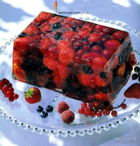 عکس ژله ویترینی با میوه عکس ژله ویترینی با میوه