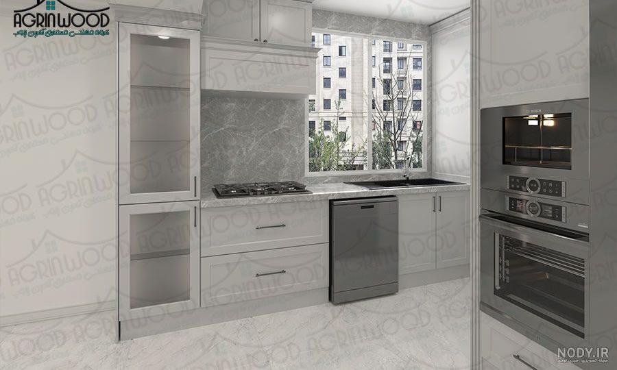 29 مدل کابینت سفید طوسی جدید، مات، براق - دکوچید