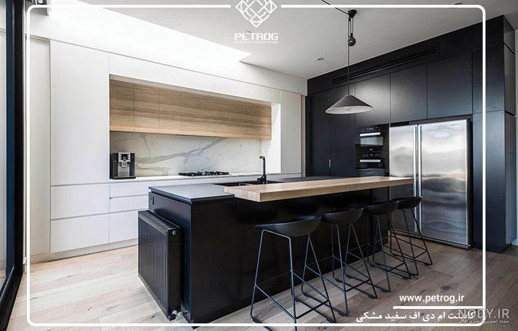 عکس کابینت سفید و مشکی عکس کابینت سفید و مشکی
