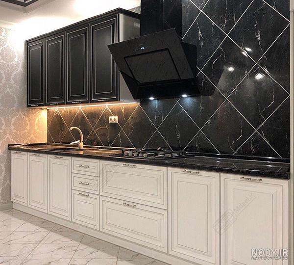 مدل کابینت سفید مشکی - چگونه آشپزخانه سفید مشکی طراحی کنیم؟ مدل کابینت سفید مشکی - چگونه آشپزخانه سفید مشکی طراحی کنیم؟