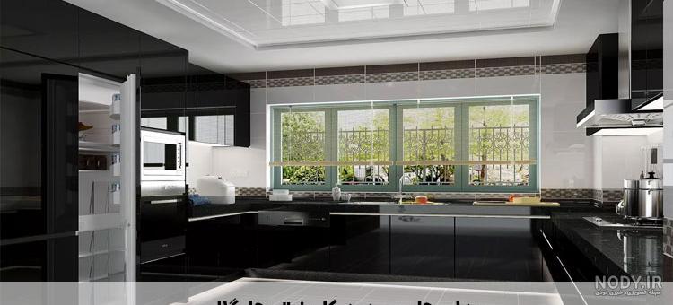 کابینت شیک سفید مشکی – کابینت و کمد دیواری کابینت شیک سفید مشکی – کابینت و کمد دیواری