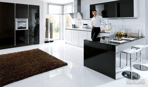 کابینت های گلاس سفید مشکی - آگرین چوب کابینت های گلاس سفید مشکی - آگرین چوب