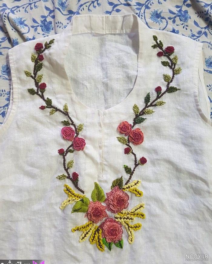 آموزش گلدوزی گل رز ساده با دست 🌹 + عکس | هنری
