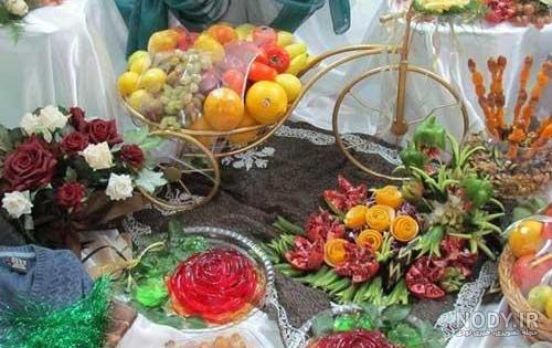 تزیین یلدایی ساده برای عروس و خانه +‌ تزیین شب یلدا سنتی