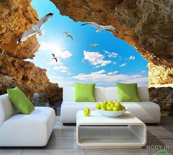 عکس از کاغذ دیواری سه بعدی