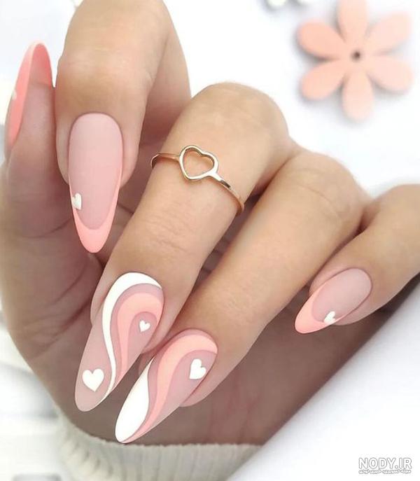 عکس کاشت ناخن هلویی ساده عکس کاشت ناخن هلویی ساده
