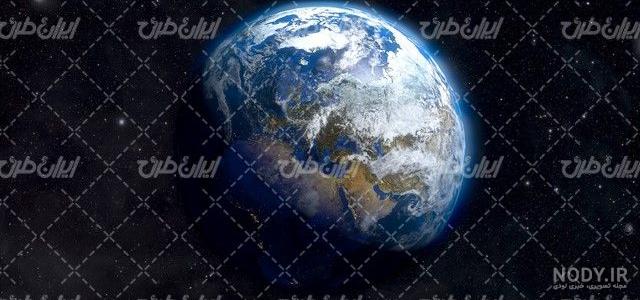 عکس کره زمین در شب از فضا