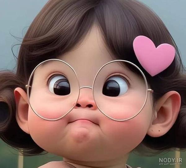عکس دختر کارتونی ساده با حجاب