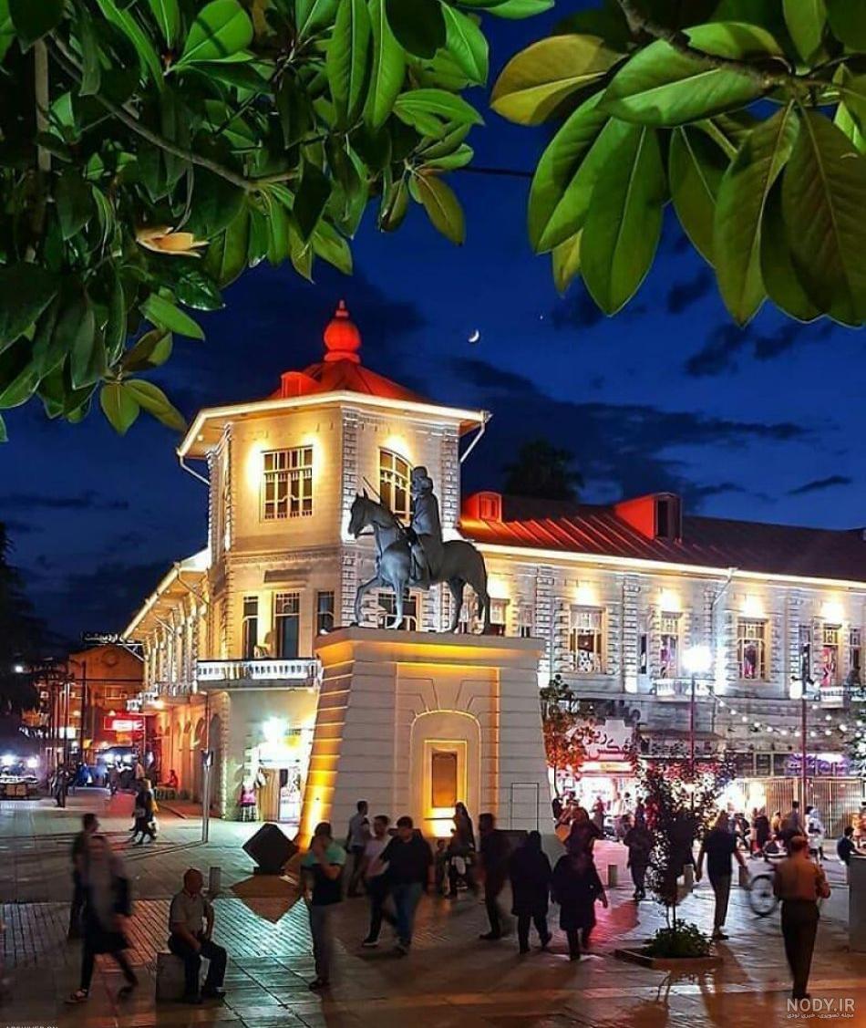 عکس شب شهرداری رشت