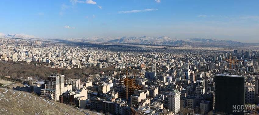 عکس پشت بام تهران در شب
