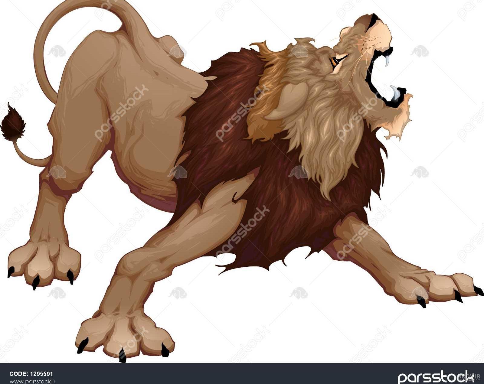 عکس کارتونی شیر جنگل - عکس نودی