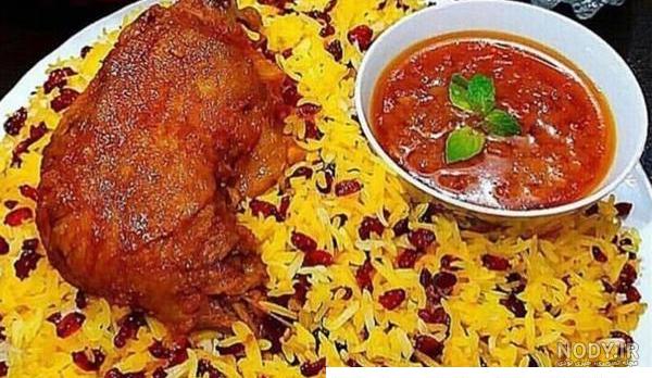 طرز تهیه زرشک پلو با مرغ آسان و خوشمزه+عکس تزیین زرشک پلو